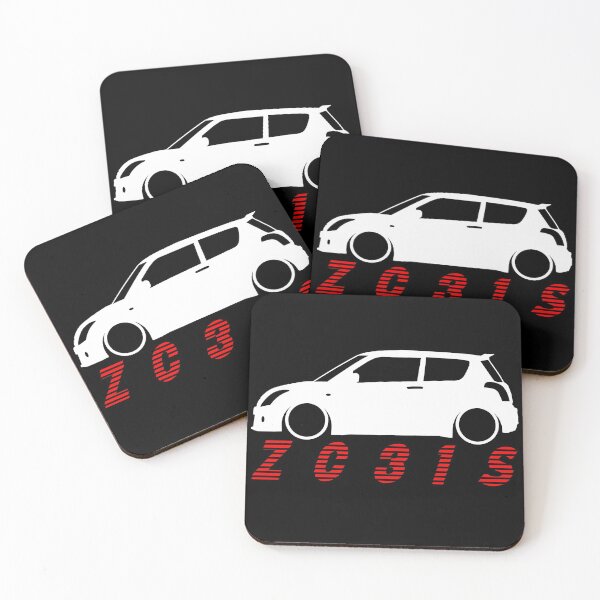 Item preview, Swift Sport ZC31S White Silhouette Red Text designed and sold by ChasingBRoads.