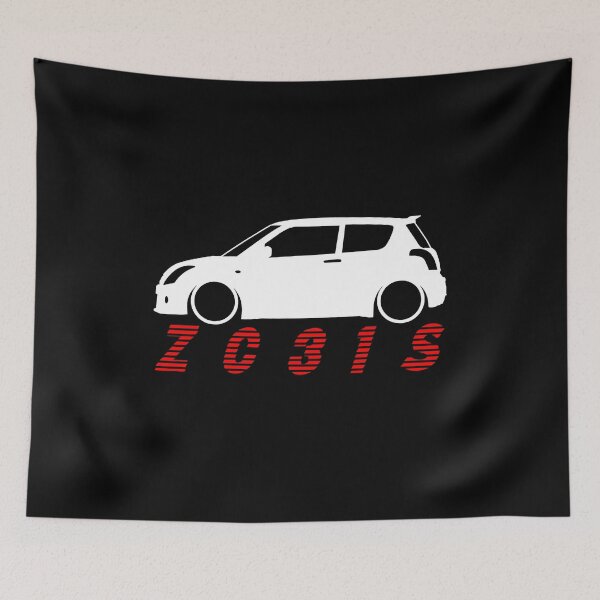 Item preview, Swift Sport ZC31S White Silhouette Red Text designed and sold by ChasingBRoads.