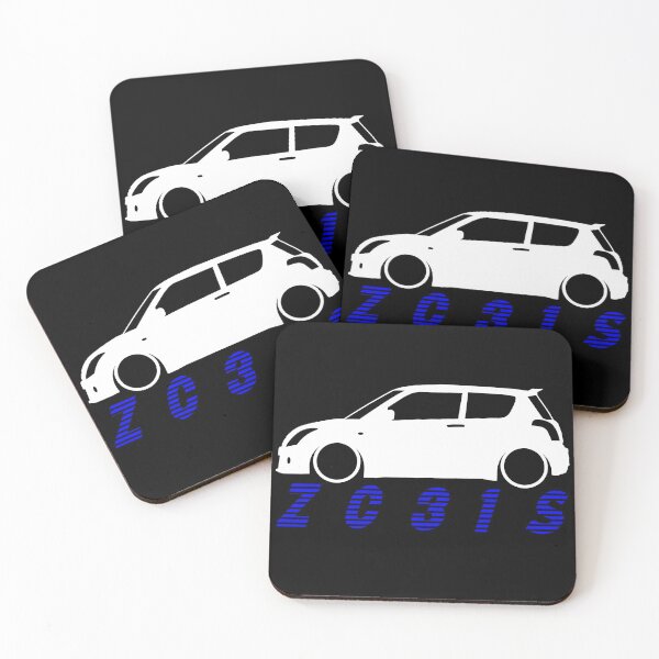 Item preview, Swift Sport ZC31S White Silhouette Blue Text designed and sold by ChasingBRoads.