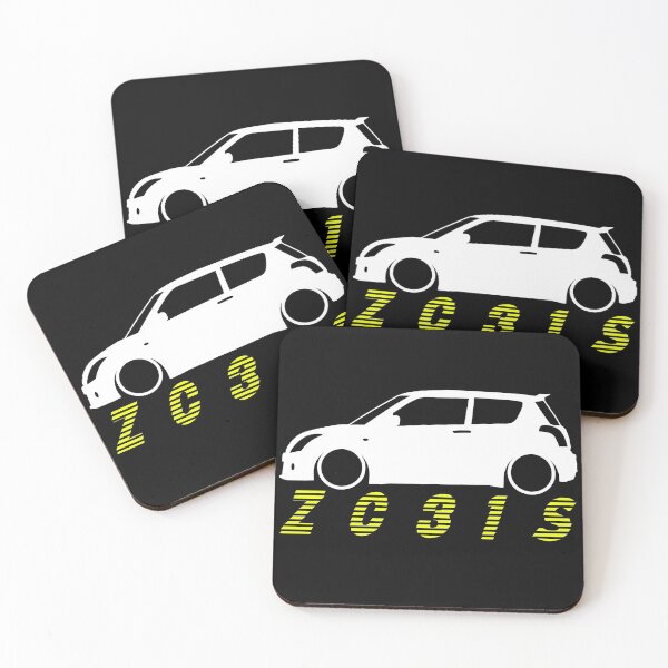 Item preview, Swift Sport ZC31S White Silhouette Yellow Text designed and sold by ChasingBRoads.