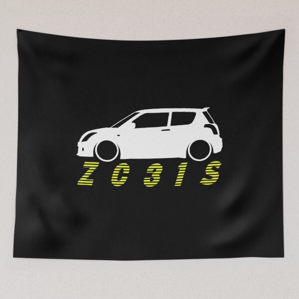Item preview, Swift Sport ZC31S White Silhouette Yellow Text designed and sold by ChasingBRoads.