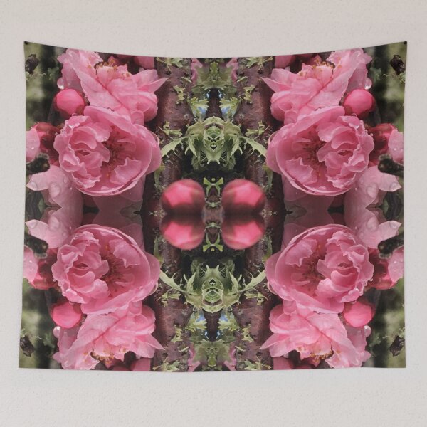 Item preview, Spring Cherry Blossoms - Pink Perfection on Silver Lichen - Tauhara Retreat centre, 2021 designed and sold by RoseAromas.