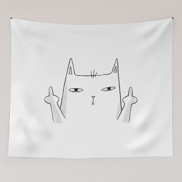 Item preview, MIDDLE FINGER CAT designed and sold by MIKE'S PRINT ON DEMAND.
