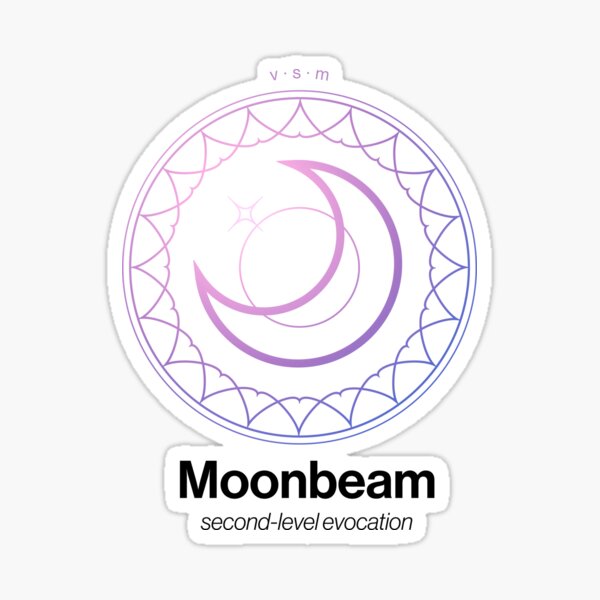 "Moonbeam Spell Symbol" Sticker for Sale by Unspelled Redbubble