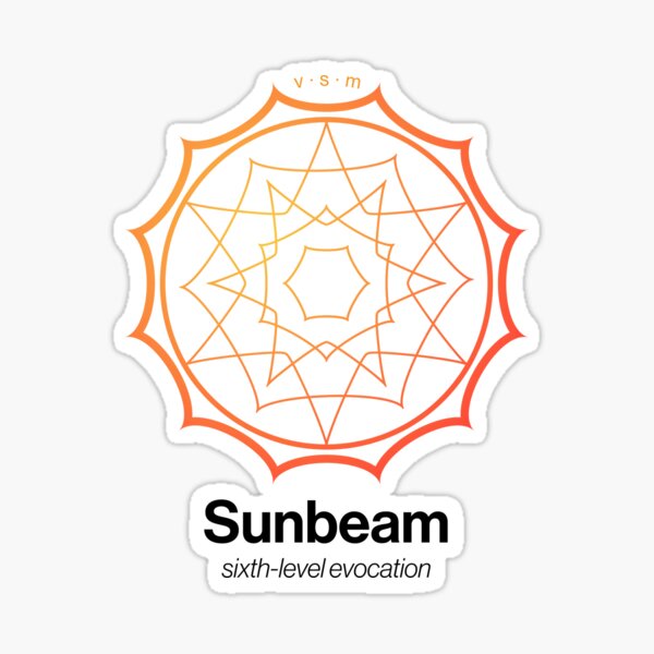 "Sunbeam Spell Symbol" Sticker for Sale by Unspelled Redbubble