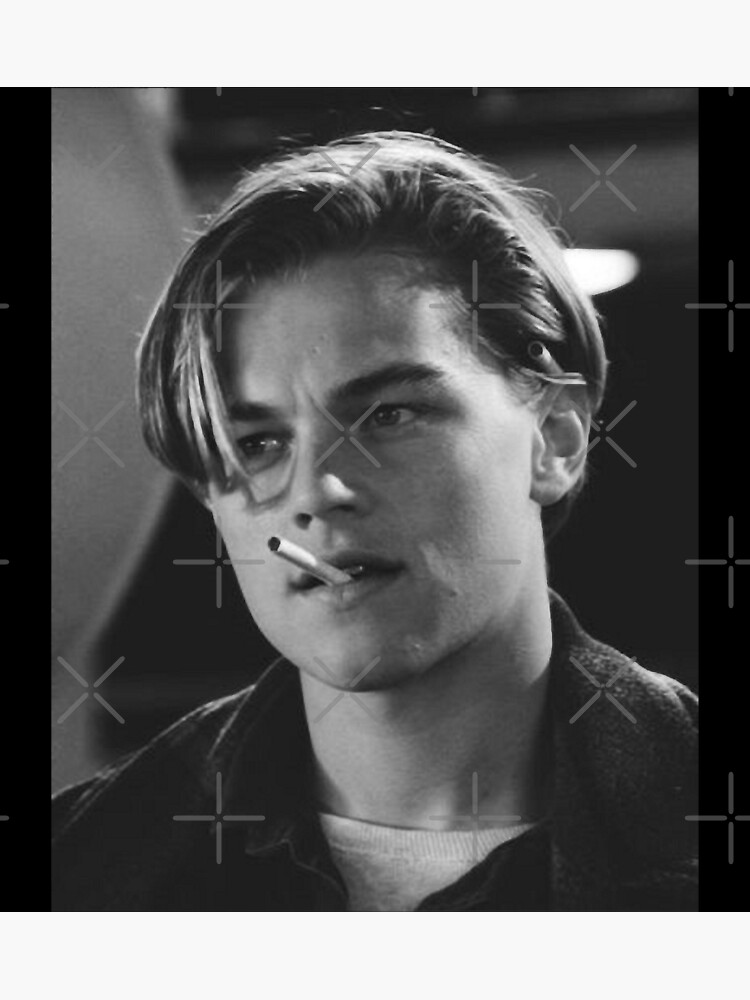 Leonardo DiCaprio Smoking Black & White sold Portrait Shot Poster 23.5 x 33