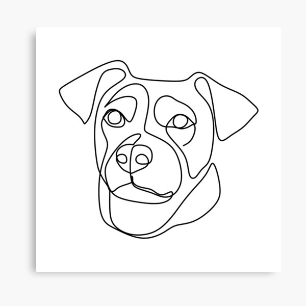 abstract dog line drawing