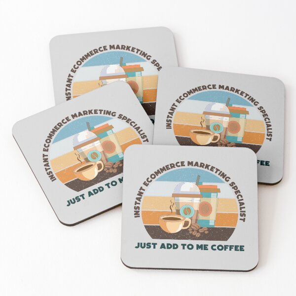 Item preview, Instant ecommerce marketing specialist  just add to me coffee, dark text,funny coffee lovers ecommerce marketing specialist job ,ecommerce marketing specialist humor, joke, meme, designed and sold by SGS-.