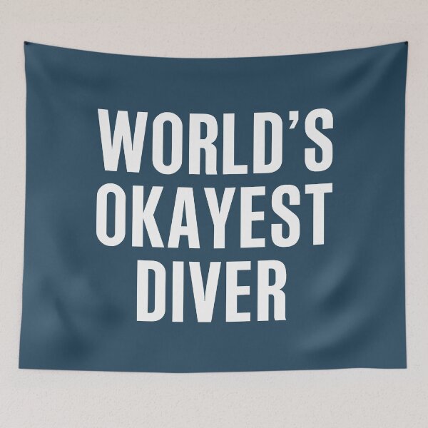 Item preview, Worlds Okayest Diver designed and sold by CeciLop.