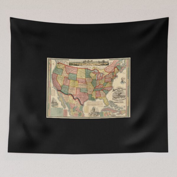 Item preview, Centennial American Republic And Railroad Map of the United States and of the Dominion of Canada - 1875 designed and sold by Djidiouf-PD.