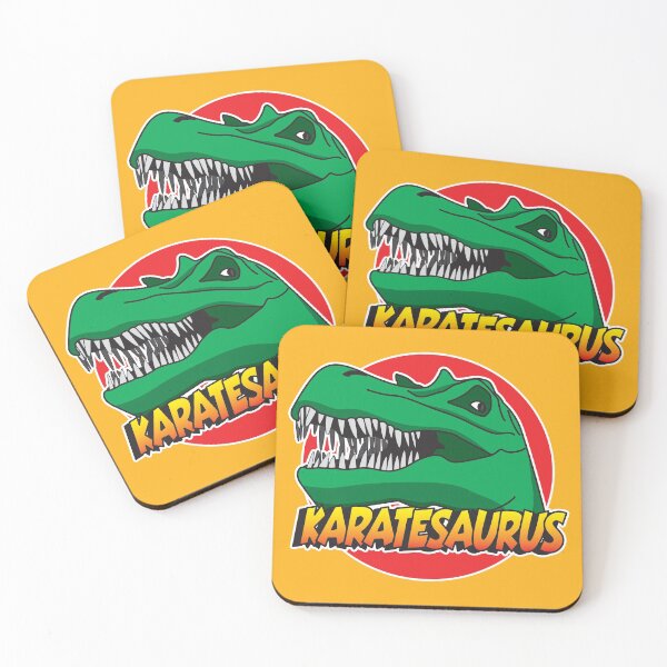 Item preview, Green Tyrannosaurus Rex (T-rex) Karatesaurus Graphic Text Design  designed and sold by NightGleam.
