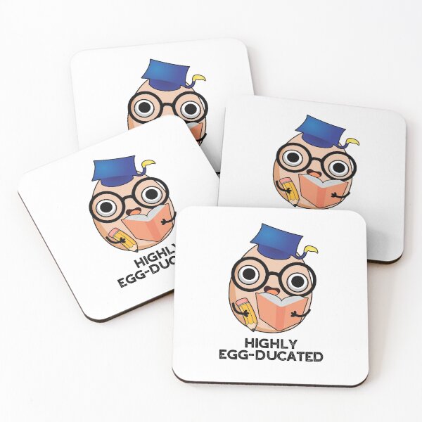 Item preview, Highly Egg-ducated Educated Funny Egg Puns  designed and sold by punnybone.