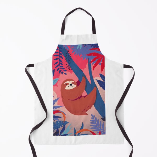 Item preview, Cute Sloth Hanging Off A Tree Branch In a Beautiful & Colorful Jungle designed and sold by AidenChen.