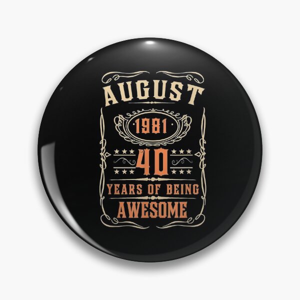 Item preview, AUGUST 1981 Birthday 40 Years of Being Awesome Gift  designed and sold by CuthbertShop.
