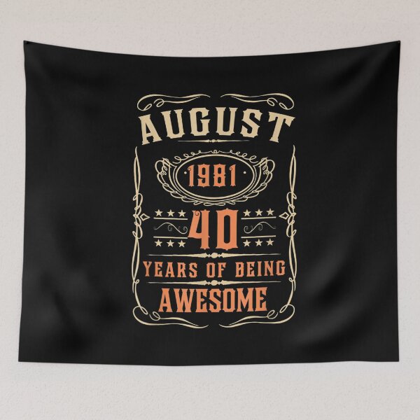 Item preview, AUGUST 1981 Birthday 40 Years of Being Awesome Gift  designed and sold by CuthbertShop.