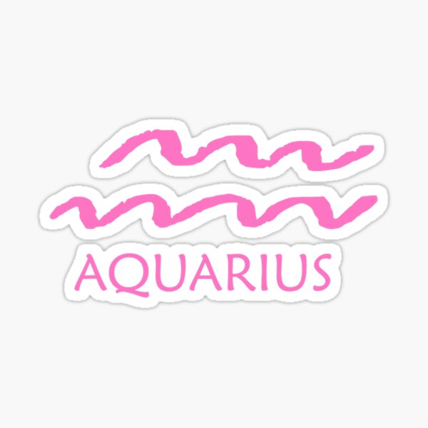 Aquarius Zodiac Sign Pink January February Birthday Sticker For Sale By Siennaalexan Redbubble 2783