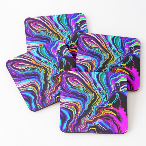 Item preview, Neon Rift - Abstract Psychedelic Glitch designed and sold by PsychedelicPour.