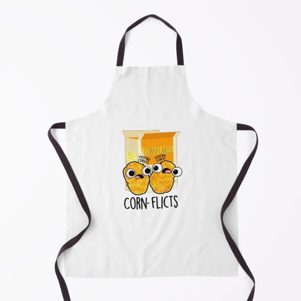 Item preview, Corn-flicts Cute Corn Flakes Pun designed and sold by punnybone.