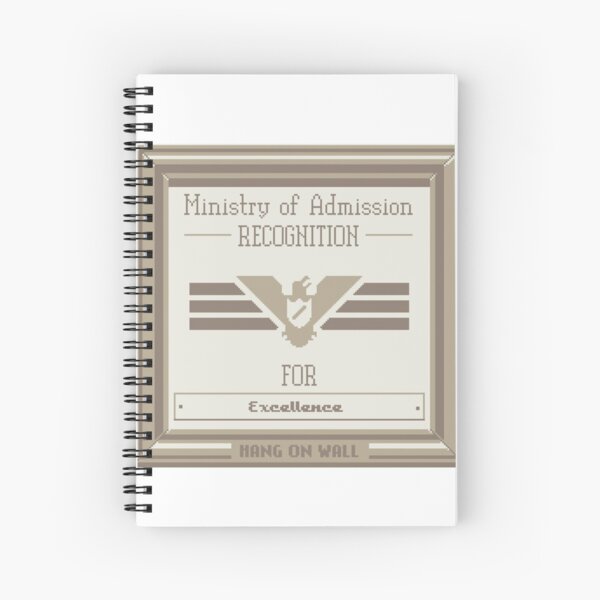 Papers, Please EZIC Emblem Spiral Notebook for Sale by katjeluftwaffle