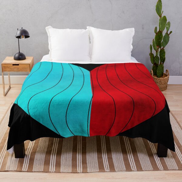 Item preview, Sky Blue & Red Balloon Mandala Split Heart designed and sold by rainestore.