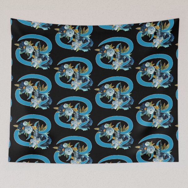 Item preview, Cancer Horoscope Zodiac Blue Rose Design designed and sold by Bumblefuzzies.