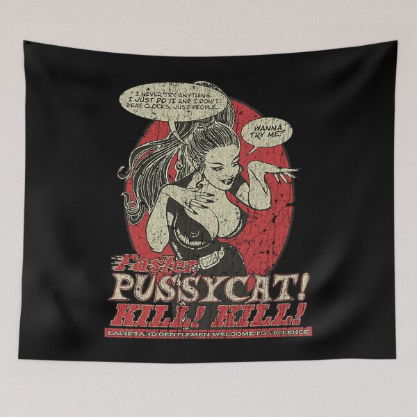 Aperçu de l'œuvre T-shirt plus rapide Pussycat Kill Kill Plus rapide, Pussycat ! Tuer! Tuer! 1965 créée et vendue par RutGulli.
