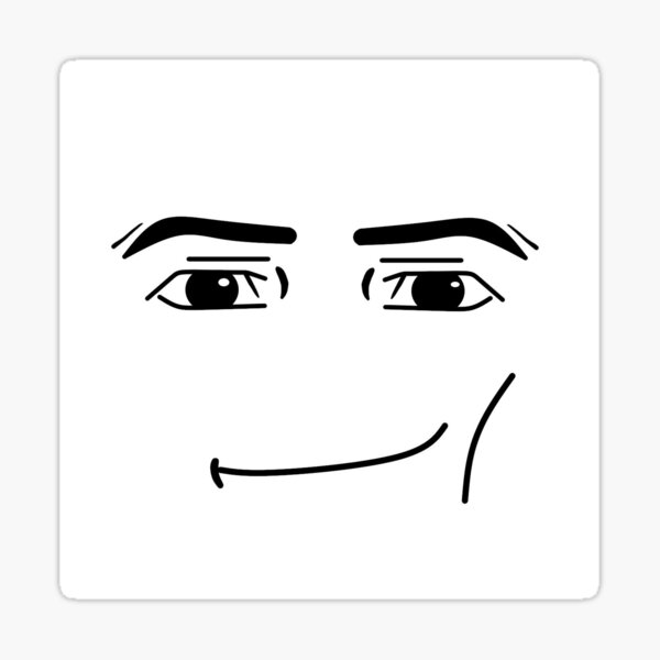 "Roblox Man Face" Sticker by Varvann | Redbubble