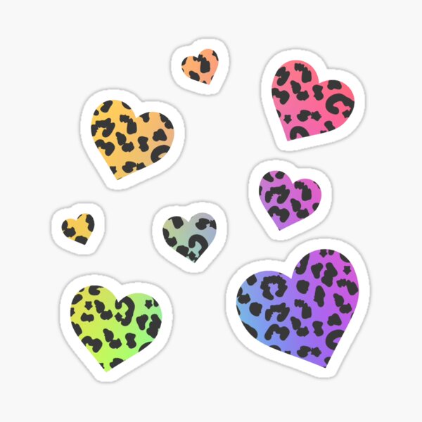 Mini Heart Stickers - Pastel Rainbow – rebelinkco