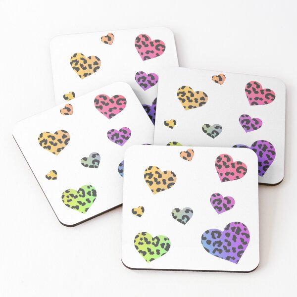 Item preview, rainbow cheetah heart pack designed and sold by elizasdesigns.