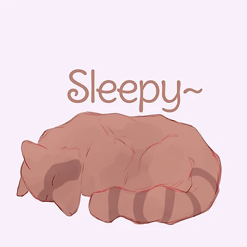 Artwork thumbnail, Sleepy Racoon by QuiteBlue