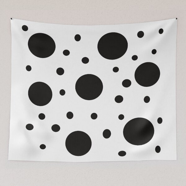 Item preview, black filled round shapes designed and sold by Sarani Rashmila Malchani.