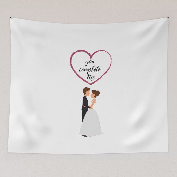 Item preview, You complete me - relationship gift for couple, couple gift, romantic anniversary gift, wedding anniversary gift designed and sold by mr&mrsmalik malik.