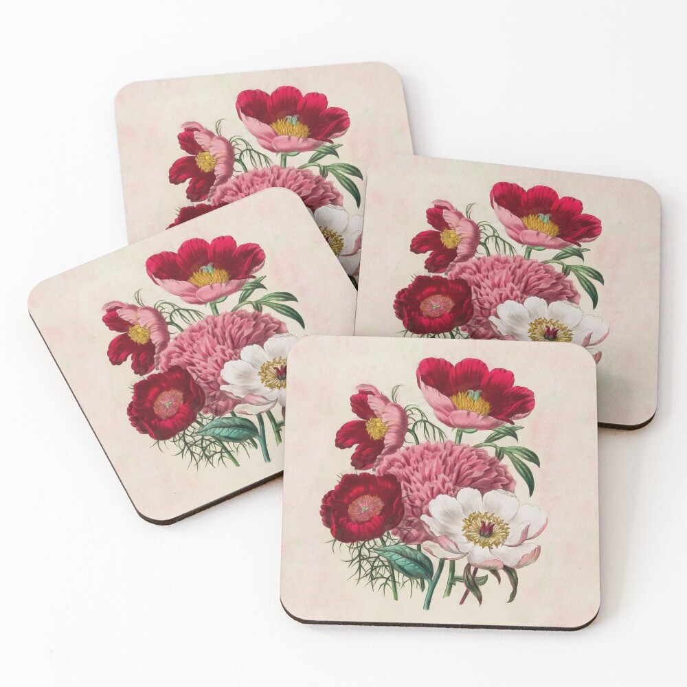 Flower garden Coasters (Set of 4)