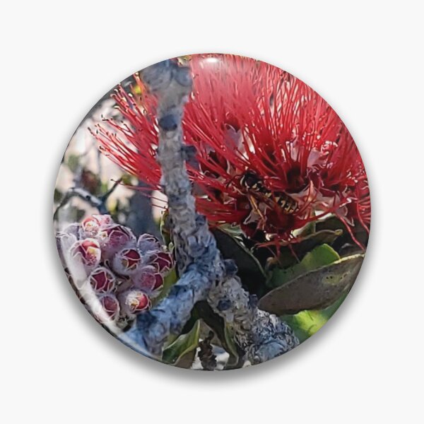 Item preview, Red Lehua Ohi’a designed and sold by Cheryl Camacho.