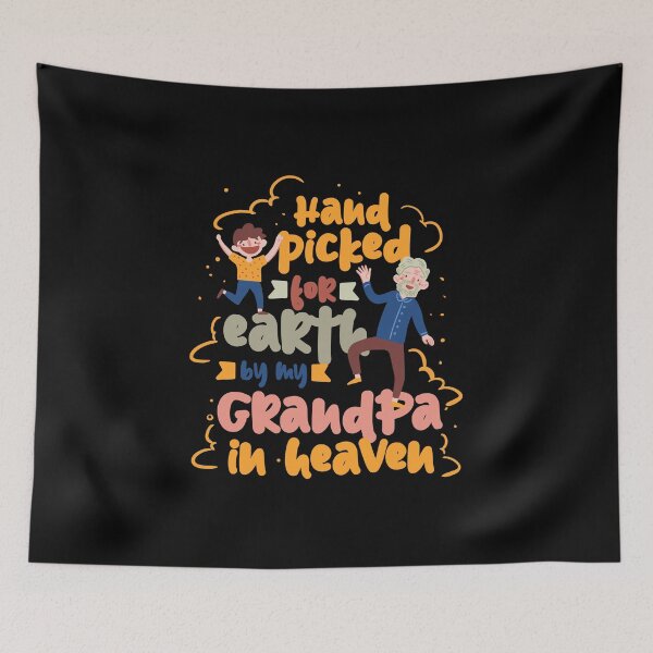 Item preview, Handpicked for Earth by My Grandpa in Heaven | Christian designed and sold by Dancing Dolphin Crafts.
