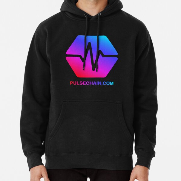 Pulse Chain Logo On Black Version 1 Pullover Hoodie