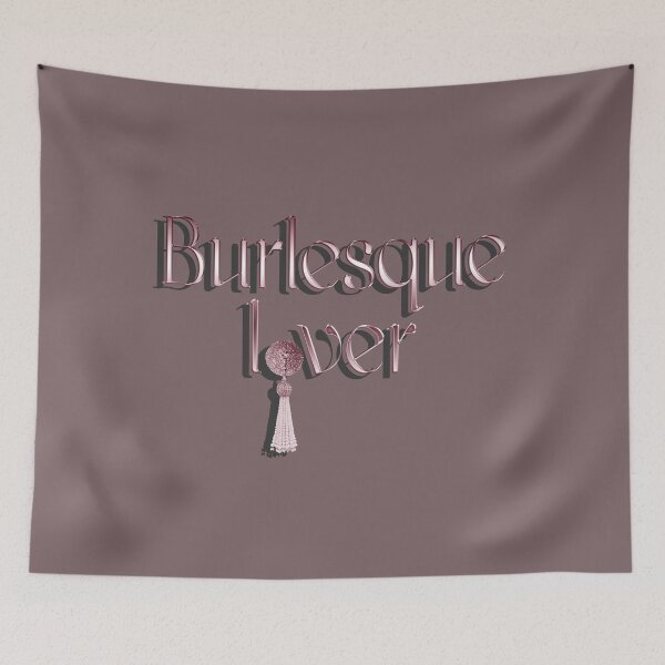 Item preview, Burlesque Lover lettering with pastie pink designed and sold by Xarah.