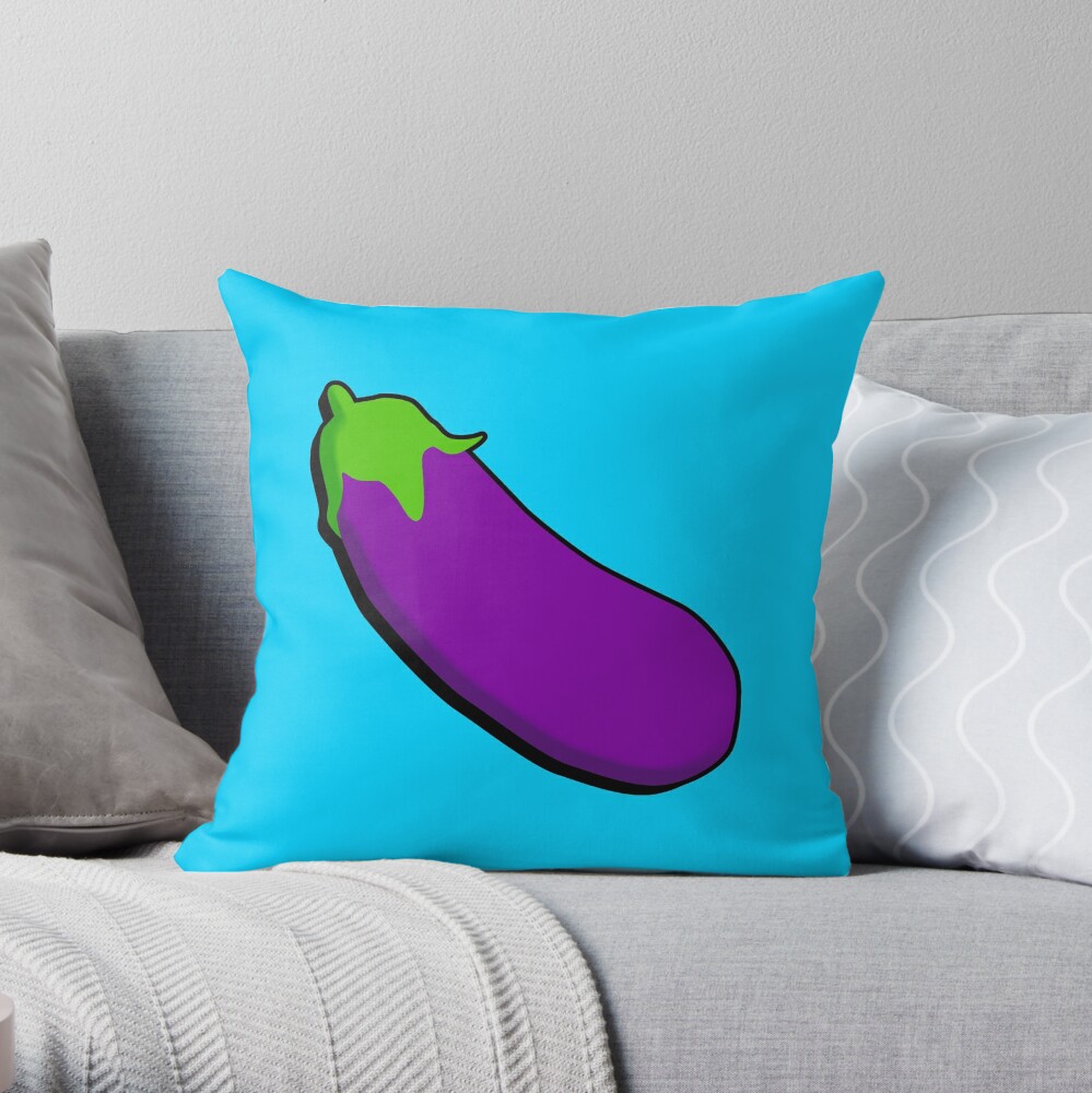 eggplant emoji pillow