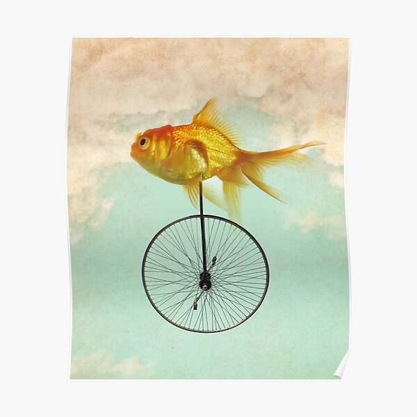 unicycle goldfish Poster