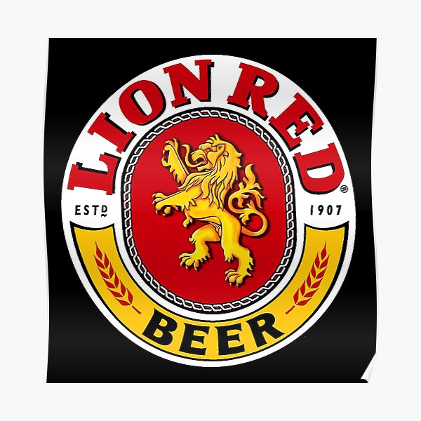 “Official Merchandise of Lion Red Beer” Poster for Sale by