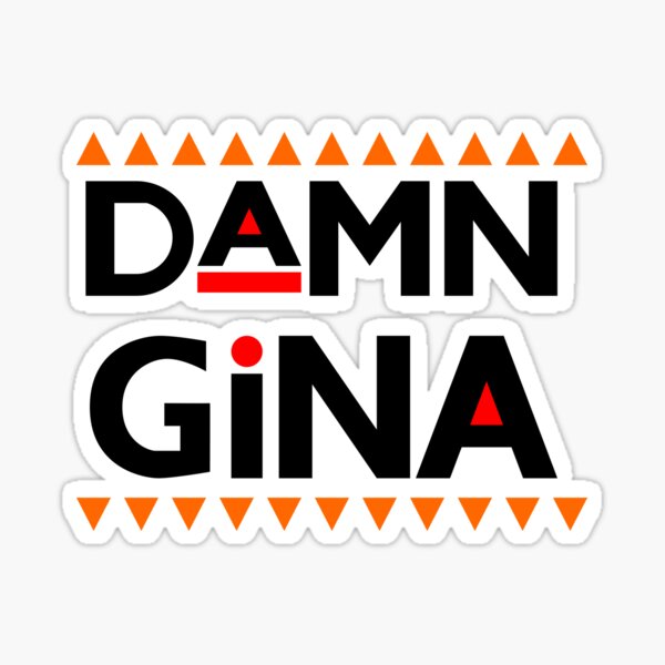 Item preview, Damn Gina Logo, Sticker  designed and sold by AvyHernandez.
