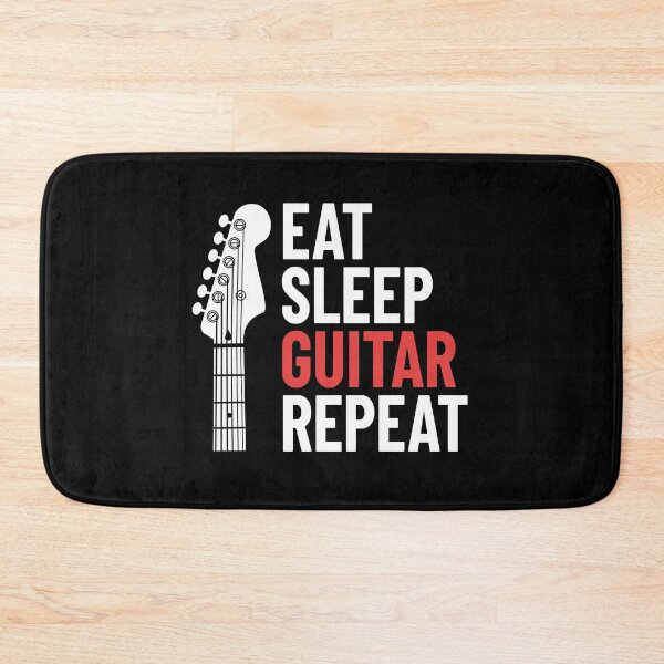 Item preview, Eat Sleep Guitar Repeat Electric Guitar Headstock Dark Theme designed and sold by nightsworthy.
