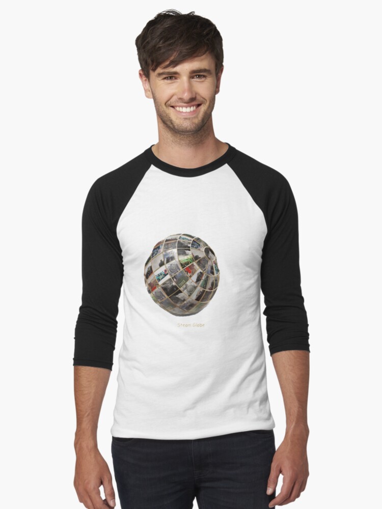 Thumbnail 1 of 3, Baseball ¾ Sleeve T-Shirt, Steam Globe designed and sold by bywhacky.