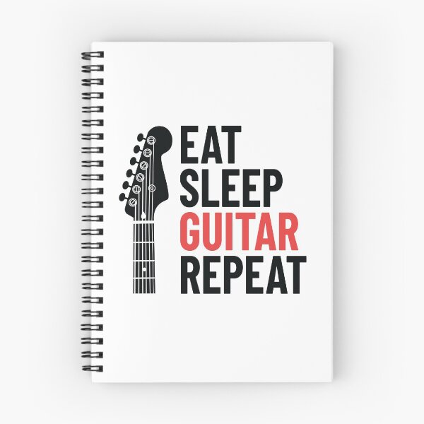 Item preview, Eat Sleep Guitar Repeat Electric Guitar Headstock Light Theme designed and sold by nightsworthy.