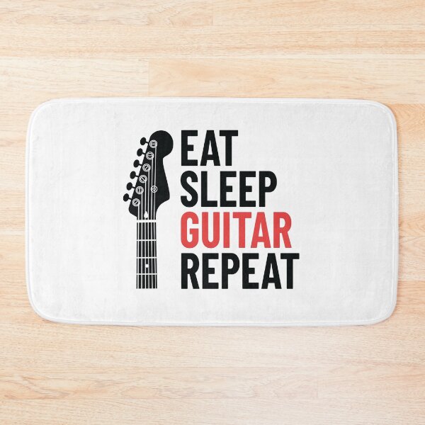 Item preview, Eat Sleep Guitar Repeat Electric Guitar Headstock Light Theme designed and sold by nightsworthy.