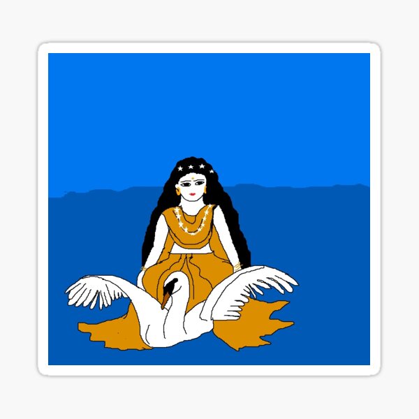 Goddess Saraswati 9 Sticker