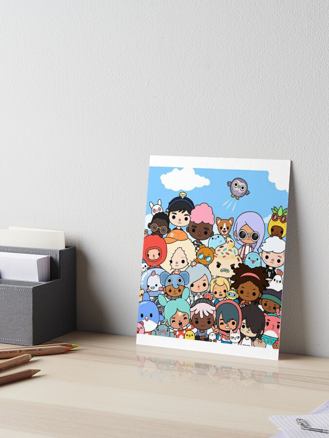 toca boca and gacha life Art Board Print for Sale by kader011