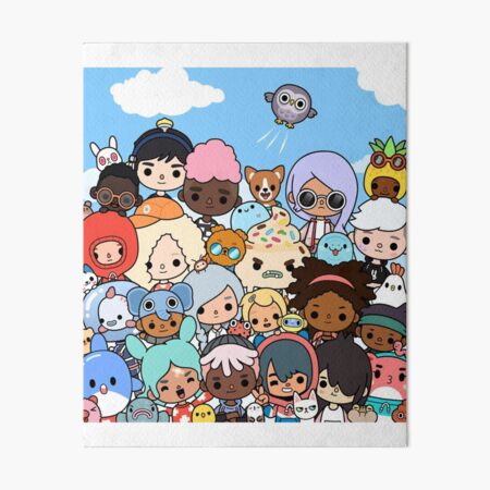 toca boca and gacha life Art Board Print for Sale by kader011