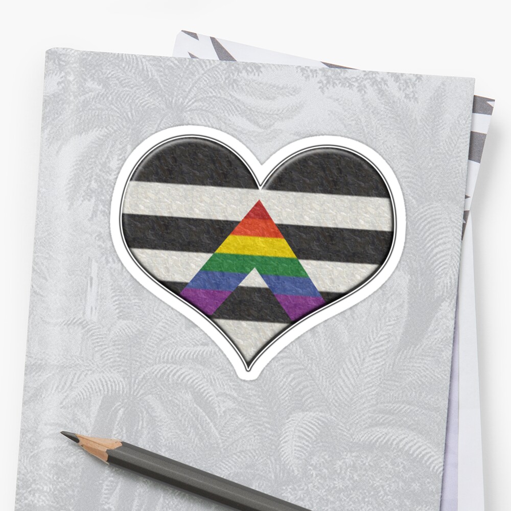 Ally Pride Heart Sticker By Liveloudgraphic Redbubble