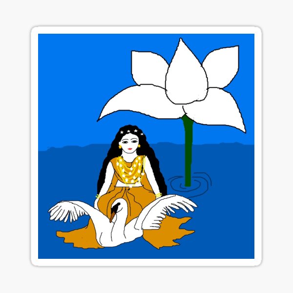Goddess Saraswati 10 Sticker